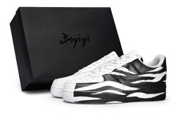 Nike Кроссовки Air Force 1 Cloudy Black Special Shoe Box с противоскользящим покрытием, износостойкие, низкие, для скейтбординга, унисекс, белые, черные cw2288-111(team80-男女云涌黑s-box) | white black