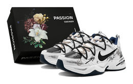 Nike Air Monarch 4 дышащие, влагоотводящие, низкие, массивные кроссовки унисекс, черно-белые 415445-102(teams2-街头涂鸦s-box) | black white