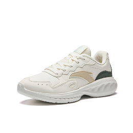 Женские кроссовки Anta Running Collection с низким верхом, противоскользящие, теплые, белые, желтые, серые 922445571-11 | ivory white/grain beige yellow/asphalt gray