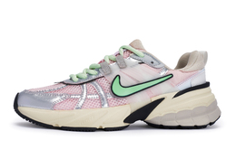 Nike Кроссовки для бега V2K Run с противоскользящим покрытием, износостойкие, низкие, женские, серебристые, розовые, зеленые fd0736-100(team80-女桃桃青提绿s-box) | silver pink green