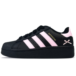 Adidas Низкие износостойкие кроссовки для скейтбординга SUPERSTAR XLG, унисекс, черно-розовые ig9777(team373-黑粉蝴蝶结) | black