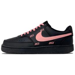 Nike Кроссовки Court Vision Low с антискользящим износостойким верхом для скейтборда, унисекс, вишневый цвет, розовый dh2987-002（team217-樱花粉调 ） | ink splatter-cherry blossom pink