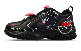 Nike Низкие, износостойкие, массивные кроссовки Air Monarch 4 унисекс, черные, белые, красные 415445-001(team652-m4黑红暴力猫) | black