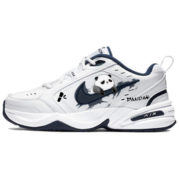 Nike Низкие кроссовки Air Monarch 4 с защитой от скольжения, износостойкие, массивные, унисекс, сине-белые 415445-102(team56-抱钩熊猫) | blue white