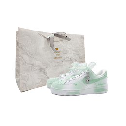 Nike Кроссовки для скейтбординга Air Force 1 с противоскользящим износостойким верхом, унисекс, голубые cw2288-111(team603-青歌曼舞手提袋） | cyan