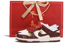 Nike Кроссовки для скейтбординга Dunk Anti-Slip, износостойкие, женские, красные, белые hj3491-161(team59-女款正红三sbox) | red white