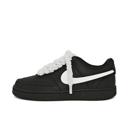 Nike Кроссовки Court Vision White Phantom с противоскользящим покрытием и износостойкими легкими низкими голенищами для скейтбординга унисекс черно-белого цвета dh2987-002（team275-白色孤影） | black white