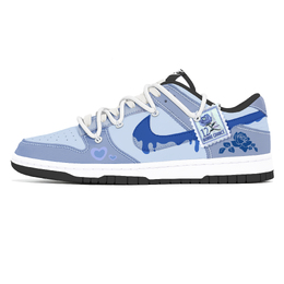 Nike Кроссовки для скейтбординга Dunk Dust Collection, нескользящие, износостойкие, легкие, белые, синие, унисекс dd1391-100(team496-雾漫玫瑰) | white