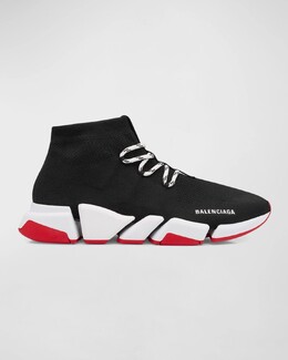 Кроссовки Speed ​​Knit на шнуровке Balenciaga, цвет 1961 Black/White/Red prod265170233 | 1961 black/white/red