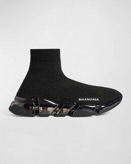 Трикотажные кроссовки Speed ​​2.0 с прозрачной подошвой Balenciaga, цвет Black prod269260306 | black