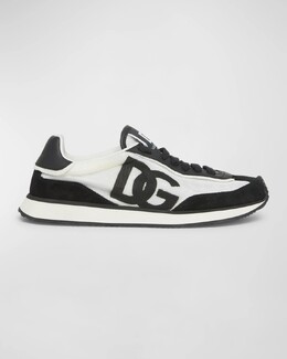 Кроссовки DG Runner из смешанной кожи Dolce & Gabbana, цвет White Black prod271320247 | white black