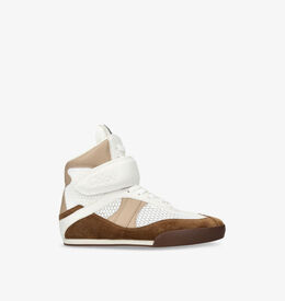 Высокие замшевые кеды с фирменной нашивкой Kick Chloé, белый r04404024 | white