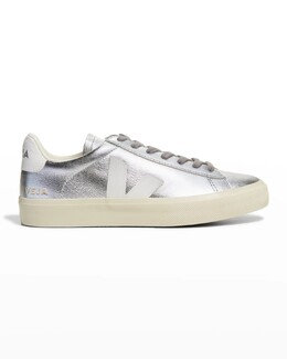 Двухцветные низкие кеды Campo с эффектом металлик Veja, цвет Silver White prod243330057 | silver white