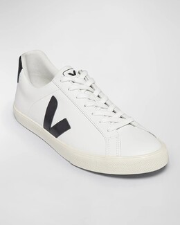Кожаные низкие кеды Esplar с логотипом Veja, цвет Extra White Black prod260920545 | extra white black