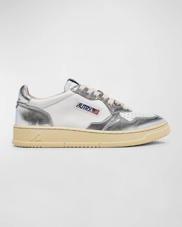 Двухцветные кожаные низкие кеды Medalist Autry, цвет White Silver prod256600070 | white silver
