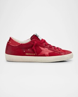 Кроссовки Superstar из смесовой кожи Golden Goose, красный prod276420082 | red