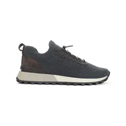 Brunello Cucinelli-Black Stone Textile Runner Sneakers-Donna 52509207560532