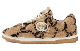 Кроссовки MAC80 Interlocking G Embroidery Beige Ebony Gucci, коричневый 760429 facka 9743 | brown