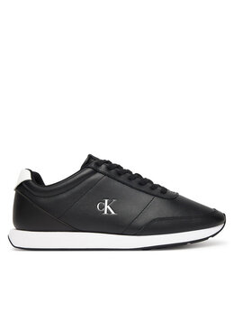 Кроссовки Retro Runner Ess Lth YM0YM01355 Calvin Klein, чёрный 0000305525888 | schwarz
