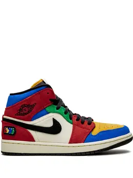 Кроссовки Air 1 Mid Blue The Great-Fearless Jordan, красный 14724563 | красный
