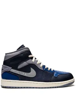 Кроссовки Air 1 Mid SE Craft Obsidian Jordan, синий 19548836 | синий