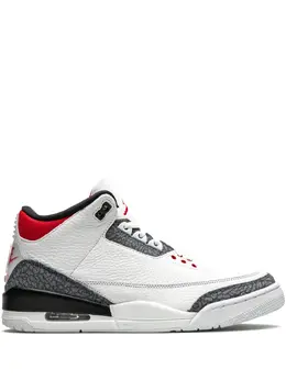 Кроссовки Air 3 SE Fire Red Denim Jordan, белый 15757288 | белый