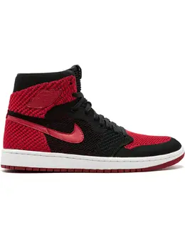 Кроссовки Air 1 Retro HI Flyknit Jordan, черный 13158045 | черный