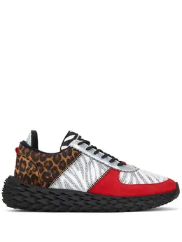 Кроссовки с анималистичным узором Giuseppe Zanotti, красный 15553998 | красный