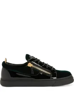 Бархатные кеды Frankie Giuseppe Zanotti, зеленый 18438337 | зеленый