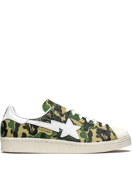 Кеды Superstar ABC Camo из коллаборации с BAPE Adidas, зеленый 16849174 | зеленый
