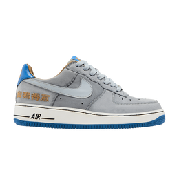 Кроссовки Nike LeBron James x Air Force 1 'Chamber of Fear Pack - Complacency' Chicago Exclusive, серый 311729 001 | stealth/silver/varsity blue/taupe