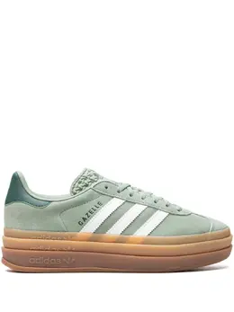 Кроссовки Gazelle Bold Silver Green Gum Adidas, зеленый 21679667 | зеленый