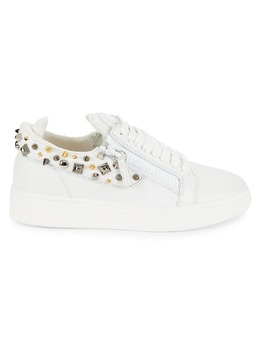 Низкие кожаные кроссовки с заклепками Giuseppe Zanotti, цвет Bianco 0400020891124 | bianco