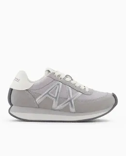 Женские кроссовки в ретро-стиле с логотипом Armani Exchange, серебряный a55433288 | plata