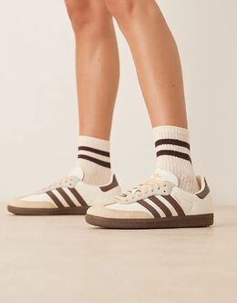 Кроссовки Adidas Samba OG кремового и коричневого цветов 141933888 | cream