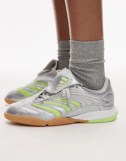 Кроссовки Adidas Predator Sala в цвете металлик серебристый и зеленый 141911000 | silver