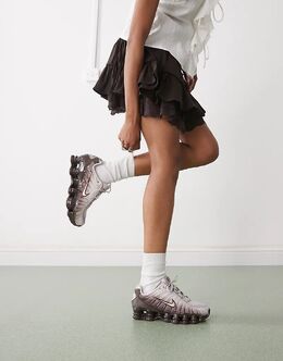 Кроссовки унисекс Nike Shox TL коричневого и серебристого цветов 142394699 | brown
