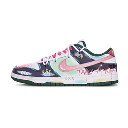 Nike Кроссовки для скейтбординга Dunk унисекс с низким верхом, белые, зеленые, розовые dd1391-101(team774-超燃粒子) | green