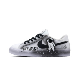 Nike Кроссовки Court Royale AC Astronaut Cushioning Balance Lightweight Support Low Top для скейтбординга унисекс, черные, белые bq4222-103（team861-宇航员黑白） | black