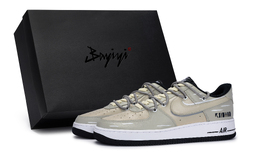 Nike Кроссовки для скейтбординга Air Force 1 унисекс, низкие, кофейные/белые dv0788-001(team80-男女迷幻乐园s-box) | gray coffee white