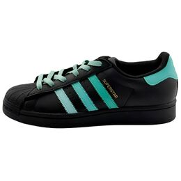 Adidas SUPERSTAR Износостойкие и нескользящие низкие кроссовки для скейтбординга унисекс, черно-зеленые eg4959（team-951薄荷波浪） | black green