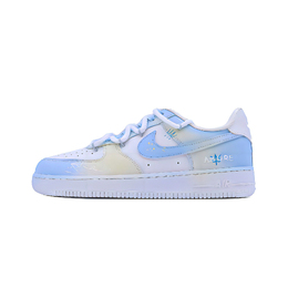 Nike Кроссовки для скейтбординга Air Force 1, унисекс, низкие, синие cw2288-111(team779-夜寒冬） | white blue yellow