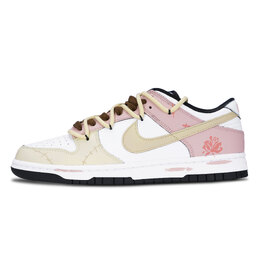 Nike Кроссовки для скейтбординга Dunk Low Top унисекс, желтые, розовые dd1391-100（team883--带刺的玫瑰) | yellow pink