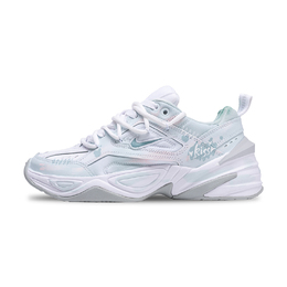 Nike Женские кроссовки M2K Tekno Cream Cotton Candy с антискользящим покрытием, износостойкие, низкие, массивные, зеленые, белые ao3108-100(team1027-奶油棉花糖) | green white