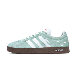 Adidas Кроссовки для скейтбординга VL COURT 2.0 Kitten's Trail с низким верхом, устойчивые к истиранию, унисекс, зеленые hq1802(team978-猫猫踪迹) | green