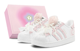 Adidas Кроссовки для скейтбординга Superstar, унисекс, низкие, розовые eg4958(team88-春日序曲s-box) | white pink
