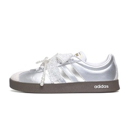 Adidas Кроссовки для скейтбординга VL COURT 2.0 WAO с противоскользящей подошвой, устойчивые к истиранию, унисекс, белые, серебристые id6015（team531-银色悸动） | white silver