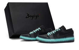 Jordan Баскетбольные кроссовки Air 1 Low Top Vintage, унисекс, черные hv5968-001(team80-男女电流激荡s-box) | black