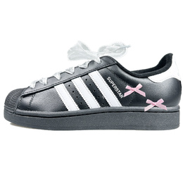 Adidas Женские черные нескользящие износостойкие низкие кроссовки для скейтбординга Superstar 2 jh9977(team636-墨萃星芒) | black