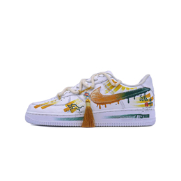 Nike Кроссовки для скейтбординга Air Force 1 Low Top унисекс, белое золото cw2288-111（team779-十二生肖 牛运亨通） | white gold